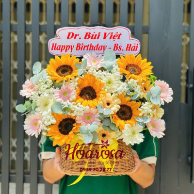 Giỏ hoa tươi rosa-026