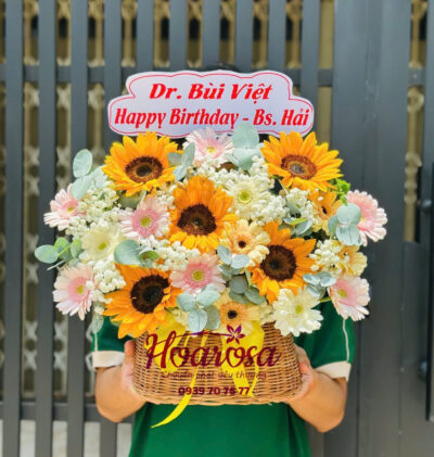 Giỏ hoa tươi rosa-026