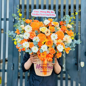 Lẵng hoa tươi rosa-030