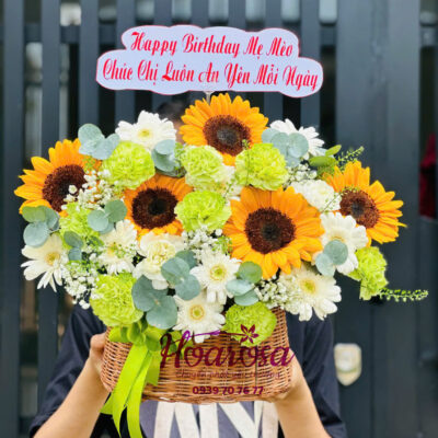 Giỏ hoa tươi rosa-027