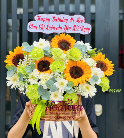 Giỏ hoa tươi rosa-027