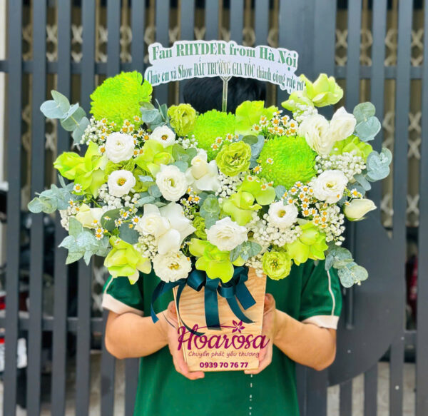 Lẵng hoa tươi rosa-023
