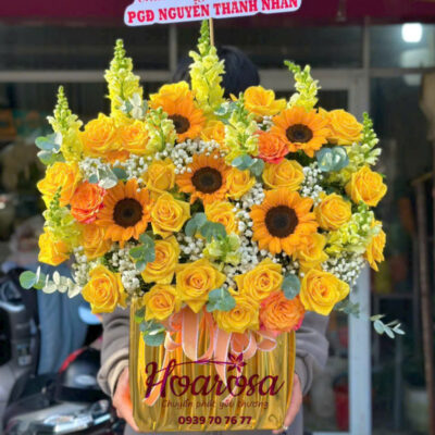 Giỏ hoa tươi rosa-028