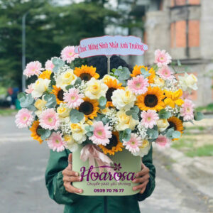 Lẵng hoa tươi rosa-024