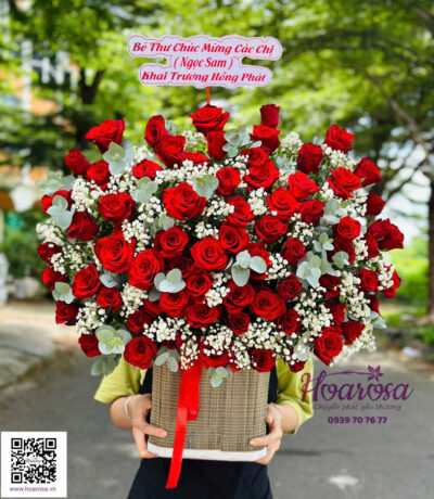 Giỏ hoa tươi rosa-021