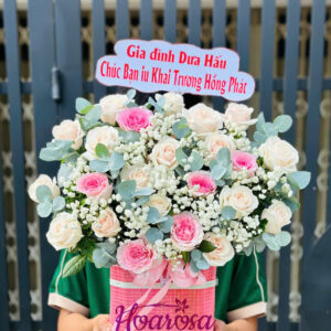 Lẵng hoa tươi rosa-026