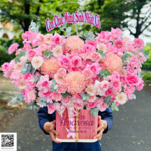 Giỏ hoa tươi rosa-023