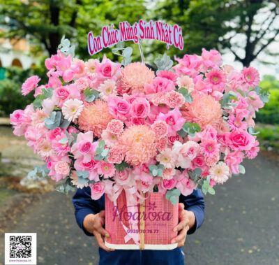 Giỏ hoa tươi rosa-023