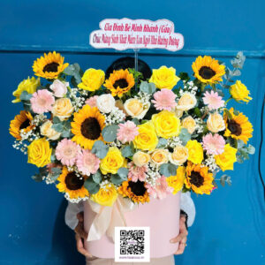 Giỏ hoa tươi rosa-024