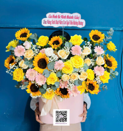 Giỏ hoa tươi rosa-024