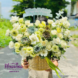 Giỏ hoa tươi rosa-025