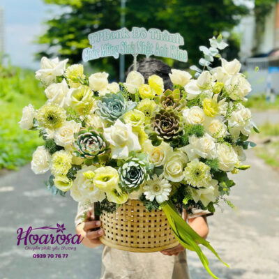 Giỏ hoa tươi rosa-025