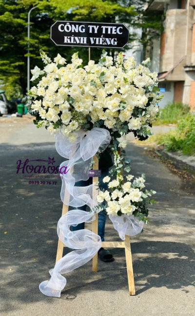 Hoa chia buồn rosa - 020