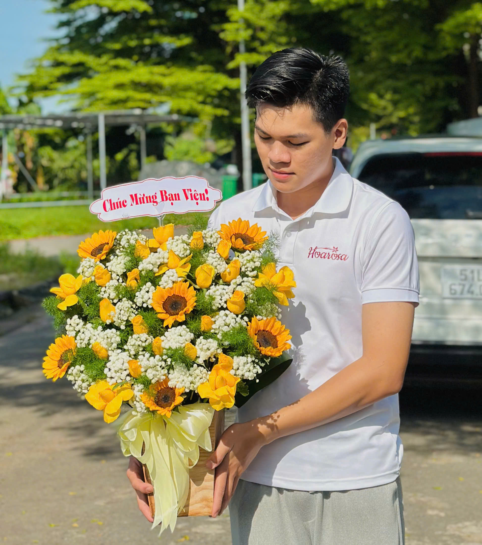 Lẵng hoa tươi rosa-038