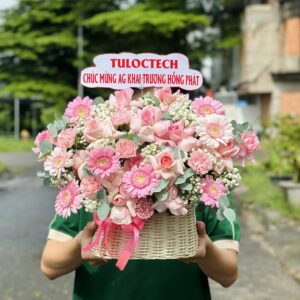 Lẵng hoa tươi rosa-43