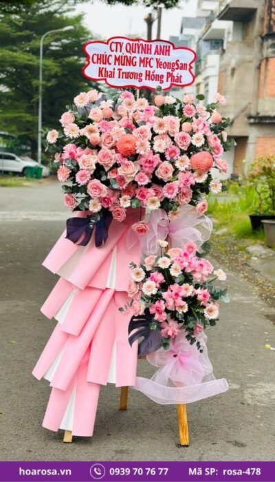 Kệ Hoa Chúc Mừng rosa-478