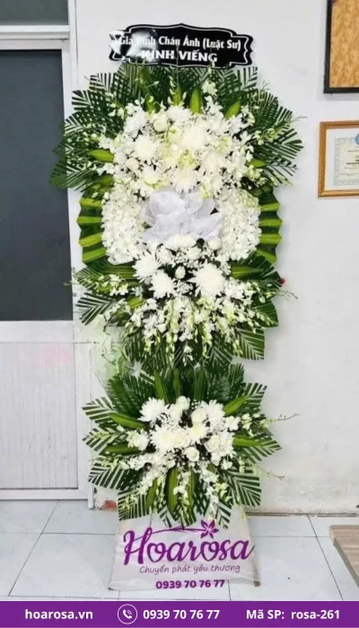 Hoa chia buồn rosa-261