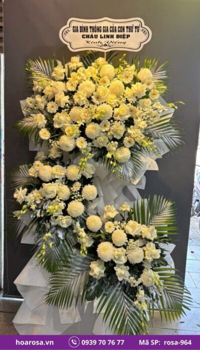 Hoa chia buồn rosa-964