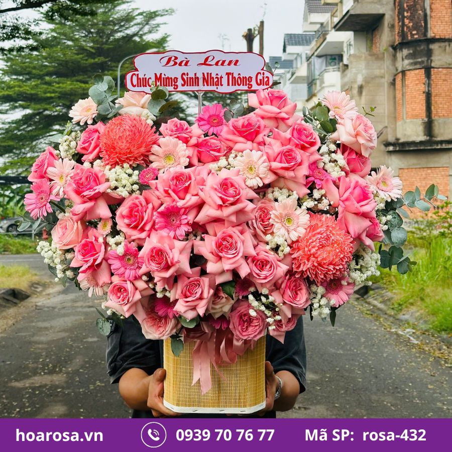 Giỏ hoa rosa-432