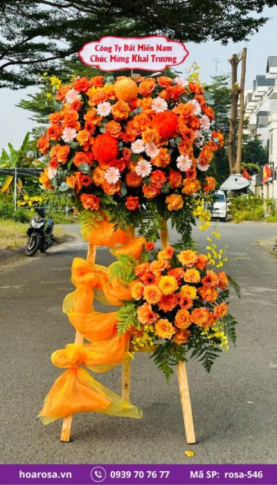 Kệ hoa chúc mừng rosa-546