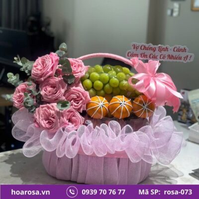 Giỏ trái cây rosa-073