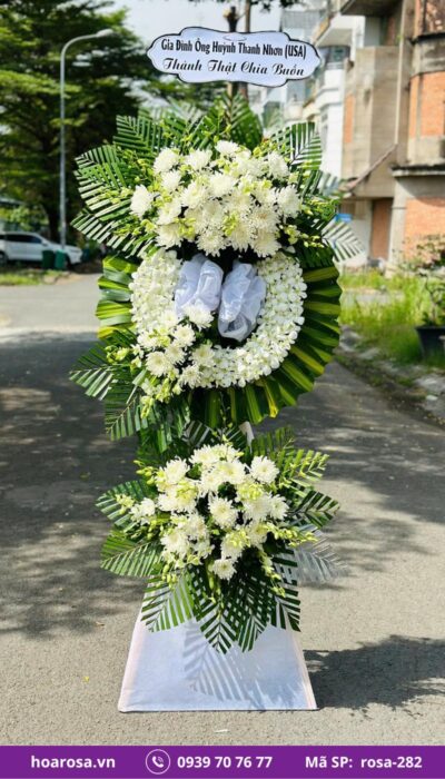 Hoa chia buồn rosa-282