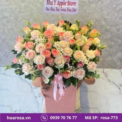 Giỏ hoa rosa-773