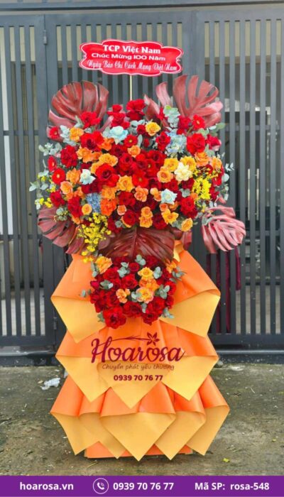 Kệ hoa chúc mừng rosa-548