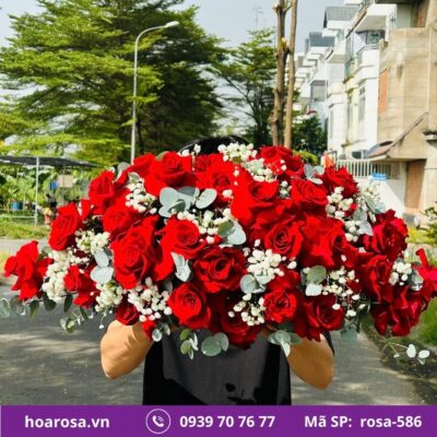 Dĩa hoa để bàn rosa-586