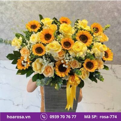 Giỏ hoa rosa-774