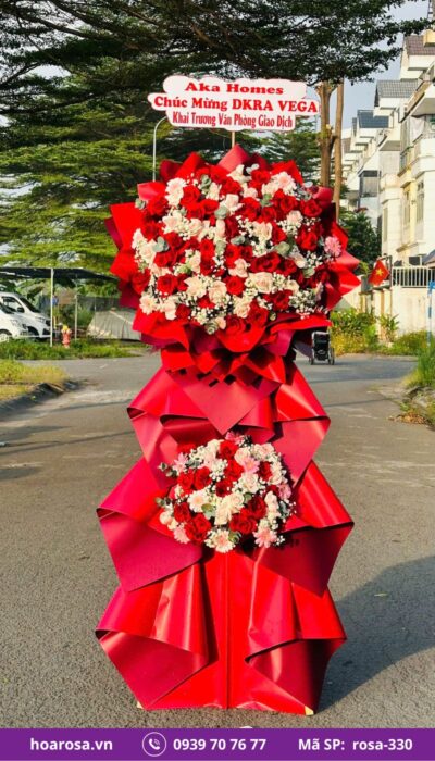 Kệ Hoa Chúc Mừng rosa-330