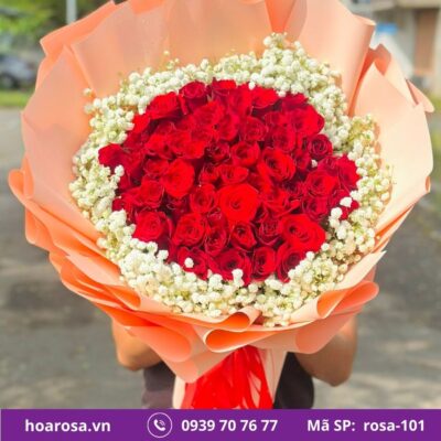 Bó hoa rosa-101