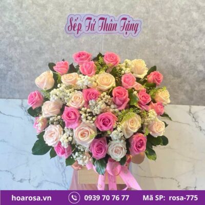 Giỏ hoa rosa-775