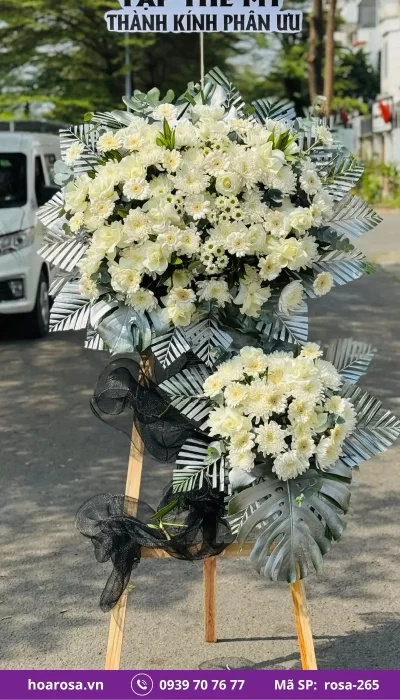 Hoa chia buồn rosa-265