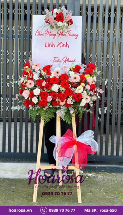 Kệ hoa chúc mừng rosa-550
