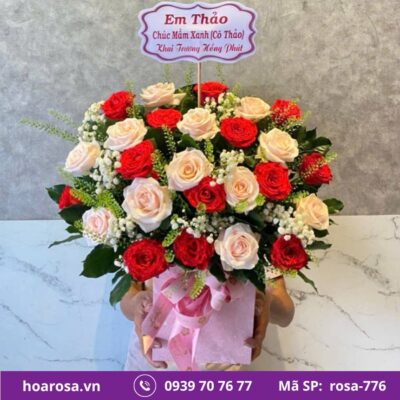 Giỏ hoa rosa-776
