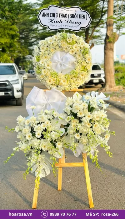 Hoa chia buồn rosa-266