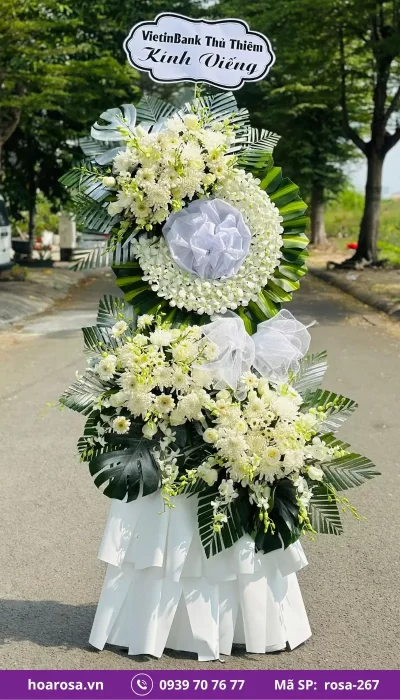 Hoa chia buồn rosa-267