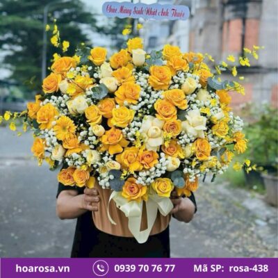 Giỏ hoa rosa-438