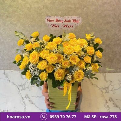 Giỏ hoa rosa-778