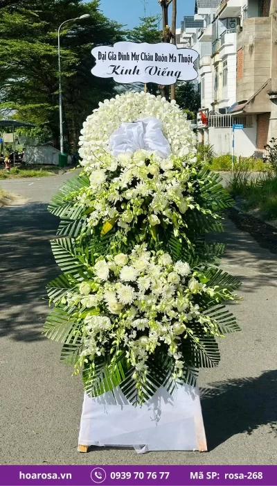 Hoa chia buồn rosa-268