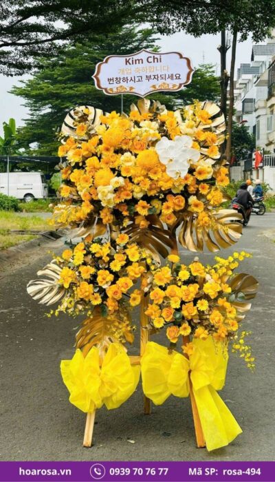 Kệ hoa chúc mừng rosa-494