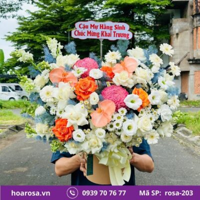 Giỏ hoa rosa-203