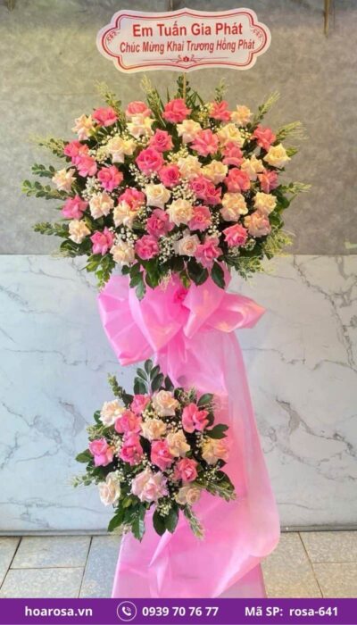 Kệ hoa chúc mừng rosa-641
