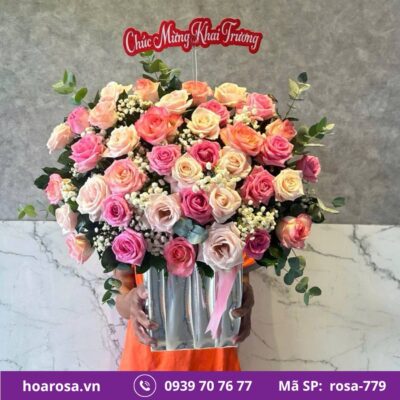 Giỏ hoa rosa-779