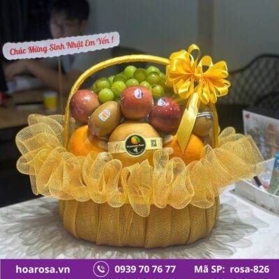 Giỏ trái cây rosa-826