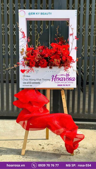 Kệ hoa chúc mừng rosa-554