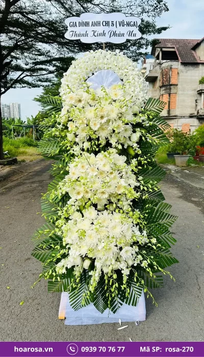 Hoa chia buồn rosa-270