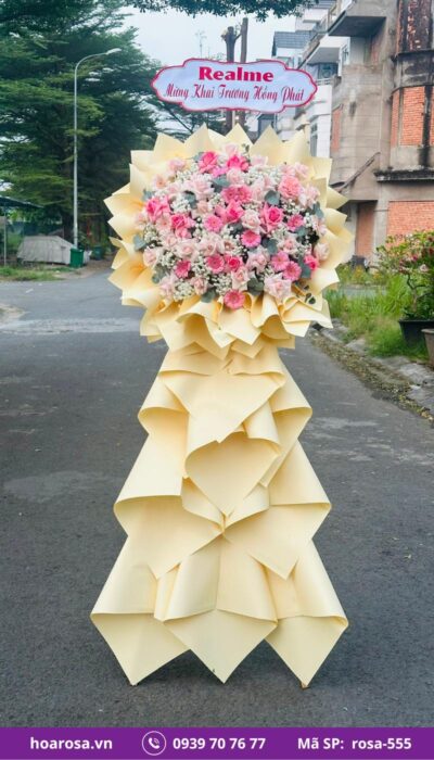 Kệ hoa chúc mừng rosa-555