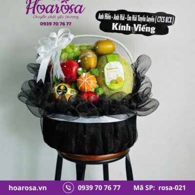 Giỏ trái cây rosa-021